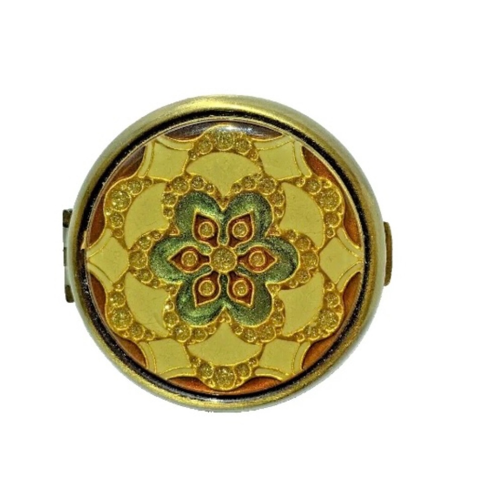 Vintage enamel Mirror Compact